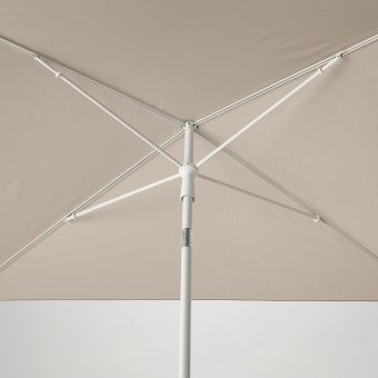 картинка ТВЕТЁ Зонт от солнца, наклонный, серо-бежевый белый, 180x145 см от магазина Wmart