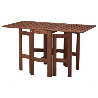 ЭПЛАРО Складной стол, садовый, коричневая морилка, 34/83/131x70 см