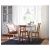 картинка ЛЕРХАМН Стол и 2 стула, светлая морилка антик белая морилка, Виттарид Рамна бежевый, 74x74 см от магазина Wmart