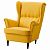 картинка СТРАНДМОН Кресло с подголовником, Шифтебу желтый от магазина Wmart