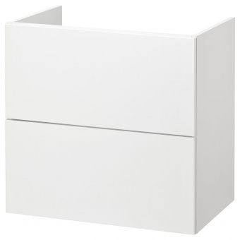 картинка FISKÅN ФИСКОН Шкаф под раковину с 2 ящиками - белый 60x40x60 см от магазина Wmart