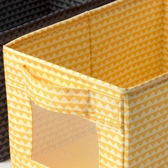 картинка УППРЮМД Коробка, черный желтый, бирюзовый, 18x27x17 см от магазина Wmart