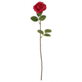 СМИККА Цветок искусственный, Роза, красный, 52 см