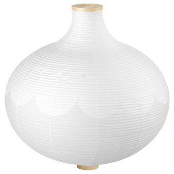 РИСБЮН Абажур для подвесн светильника, в форме луковицы, белый, 57 см