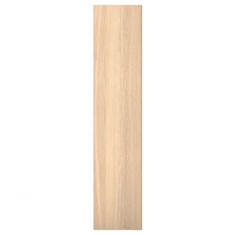 РЕПВОГ Дверца с петлями, дубовый шпон, беленый, 50x229 см
