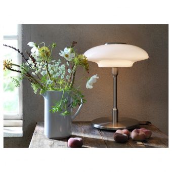 картинка ТЭЛЛЬБЮН Лампа настольная, никелированный, молочный стекло, 40 см от магазина Wmart
