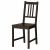 ГАМЛАРЕД / СТЕФАН Стол и 2 стула, светлая морилка антик, коричнево-чёрный
