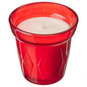 картинка VINTER 2021 ВИНТЕР 2021 Ароматическая свеча в стакане - Апельсин и гвоздика/красный 8 см от магазина Wmart