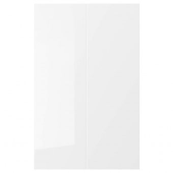 РИНГУЛЬТ Дверца д/напольн углового шк, 2шт, глянцевый белый, 25x80 см