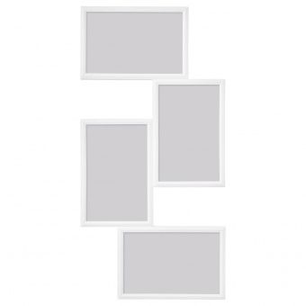 картинка ЮЛЛЕВАД Рама для коллажа на 4фото, белый, 21x41 см от магазина Wmart