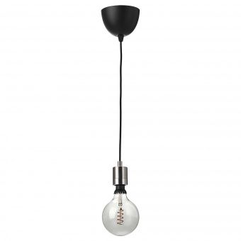 картинка СКАФТЕТ / РОЛЛЬСБУ Подвесной светильник с лампочкой, никелированный, 125 см от магазина Wmart