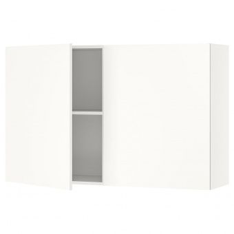 КНОКСХУЛЬТ Навесной шкаф с дверями, белый, 120x75 см