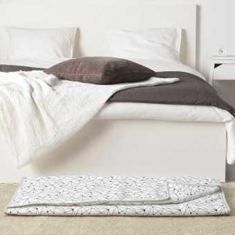 картинка ЛУРВИГ Одеяло, белый, черный, 100x150 см от магазина Wmart