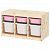 картинка TROFAST ТРУФАСТ Комбинация д/хранения+контейнеры - светлая беленая сосна розовый/белый 94x44x52 см от магазина Wmart
