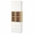 картинка ЭКЕТ Комбинация шкафов с ножками, белый, под беленый дуб, 70x35x212 см от магазина Wmart