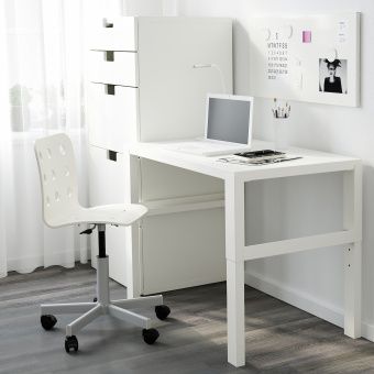ПОЛЬ Письменный стол, белый, 96x58 см