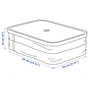 РАБЛА Коробка с отделениями, 25x35x10 см