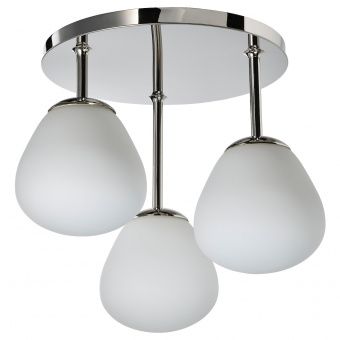 картинка DEJSA ДЕЙСА Потолочный светильник/3 лампочки - хромированный/молочный стекло от магазина Wmart
