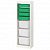 картинка TROFAST ТРУФАСТ Комбинация д/хранения+контейнеры - белый/зеленый белый 46x145 см от магазина Wmart