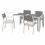 картинка ШЭЛЛАНД Стол+4 кресла, д/сада, темно-серый, ФРЁСЁН/ДУВХОЛЬМЕН бежевый, 156x90 см от магазина Wmart