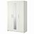 картинка БРИМНЭС Шкаф платяной 3-дверный, белый, 117x190 см от магазина Wmart