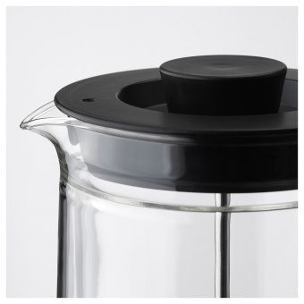 ЭГЕНТЛИГ Кофе-пресс/заварочный чайник, двуслойные стенки, прозрачное стекло, 0.9 л