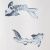 картинка Штора для ванной, белый синий, рыба, 180x200 см от магазина Wmart