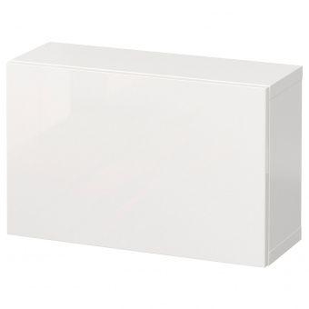 картинка BESTÅ БЕСТО Комбинация настенных шкафов - белый/Сельсвикен глянцевый/белый 60x22x38 см от магазина Wmart