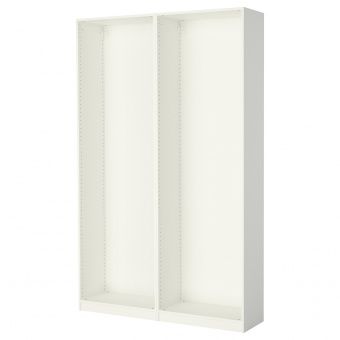 картинка ПАКС 2 каркаса гардеробов, белый, 150x35x236 см от магазина Wmart