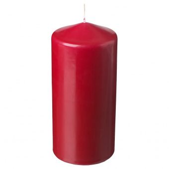 картинка FENOMEN ФЕНОМЕН Неароматич свеча формовая - красный 14 см от магазина Wmart