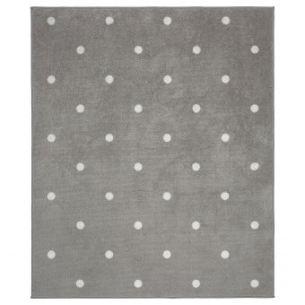 ЛЕН Ковер, точечный, серый, 133x160 см