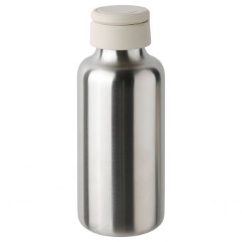 картинка ENKELSPÅRIG ЭНКЕЛЬСПОРИГ Бутылка для воды - нержавеющ сталь/бежевый 0.5 л от магазина Wmart