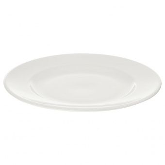 ВАРДАГЕН Тарелка десертная, белый с оттенком, 21 см