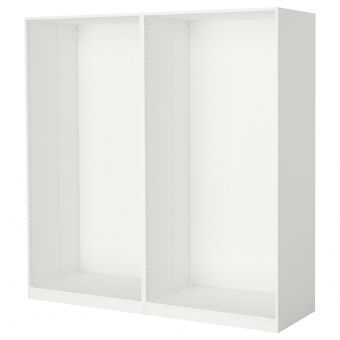 картинка ПАКС 2 каркаса гардеробов, белый, 200x58x201 см от магазина Wmart