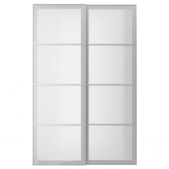 картинка СВАРТИСДАЛЬ Пара раздвижных дверей, белый под бумагу, 150x236 см от магазина Wmart