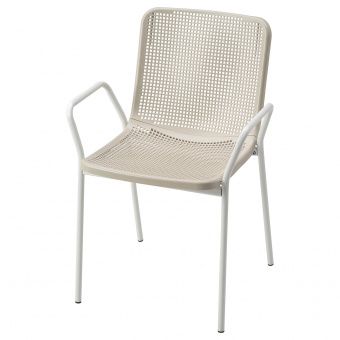 ТОРПАРЁ Легкое кресло для дома/сада, белый, бежевый