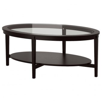 МАЛМСТА Журнальный стол, черно-коричневый, 130x80 см