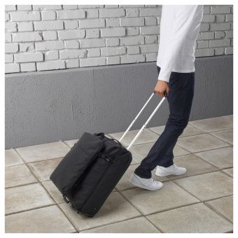 ФОРЕНКЛА Сумка на колесиках и рюкзак, темно-серый