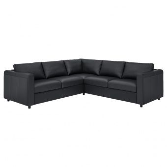 картинка VIMLE ВИМЛЕ 4-местный угловой диван - Гранн/Бумстад черный от магазина Wmart