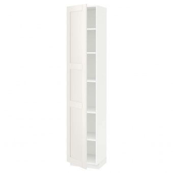 картинка МЕТОД Высок шкаф с полками, белый, Сэведаль белый, 40x37x200 см от магазина Wmart