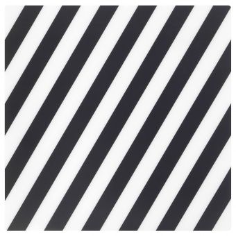 ПИПИГ Салфетка под приборы, в полоску, черный/белый, 37x37 см