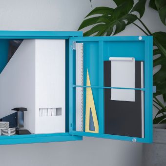 картинка ЛИКСГУЛЬТ Шкаф, металлический, синий, 35x35 см от магазина Wmart