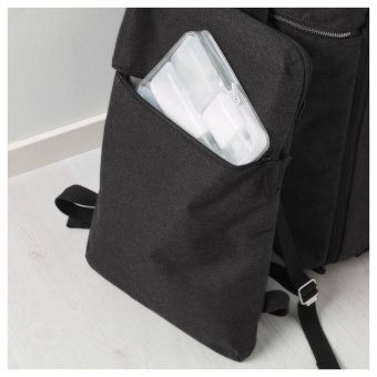 ФОРЕНКЛА Сумка на колесиках и рюкзак, темно-серый