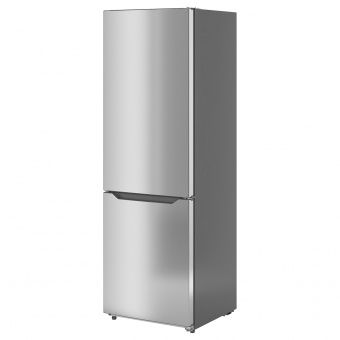 картинка UPPKALLA УППКЭЛЛА Холодильник/ морозильник - ИКЕА 300 отдельно стоящий/цвет нержавеющей стали 215/90 л от магазина Wmart