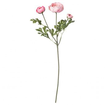 СМИККА Цветок искусственный, лютик, розовый, 52 см