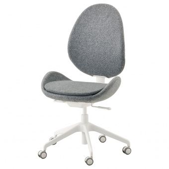 картинка ХАТТЕФЬЕЛЛЬ Рабочий стул, Гуннаред классический серый от магазина Wmart