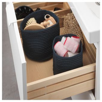 НОРДРЭНА Набор корзин,2 штуки, синий