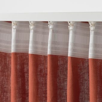 картинка ДЮТОГ Гардины, 1 пара, красно-коричневый, 145x300 см от магазина Wmart