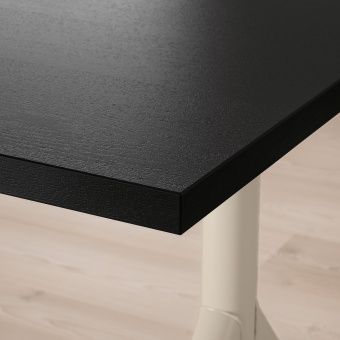 картинка ИДОСЕН Письменный стол, черный, бежевый, 120x70 см от магазина Wmart