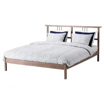 РИКЕНЕ Каркас кровати, серо-коричневый, 160x200 см